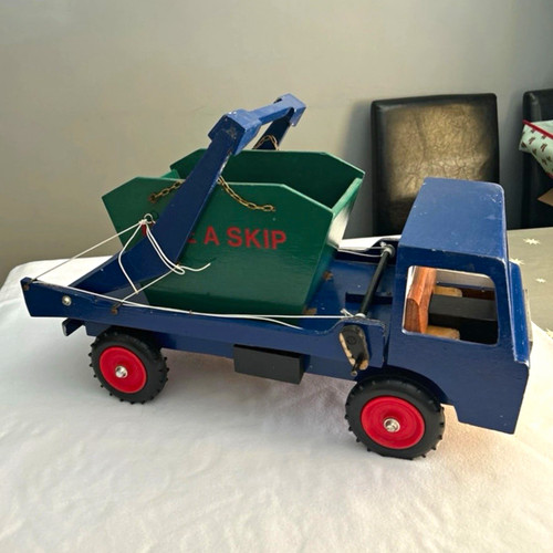 Handmade wood skip lorry - skip,